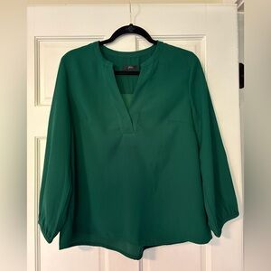 J.Crew Open V-Neck Top in 365 Crepe | Size M